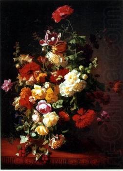 Floral, beautiful classical still life of flowers.053, unknow artist